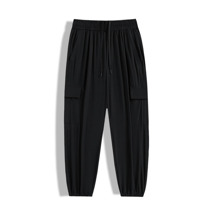 Herren Modische Cargo-Hose mit elastischem Bund und seitlichen Taschen Echo Archiv