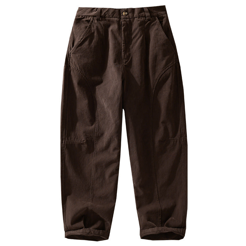 Herren Lockere Cargohose im Utility‑Stil mit verstärkten Kniepaneelen und konischem Bein Echoarchiv