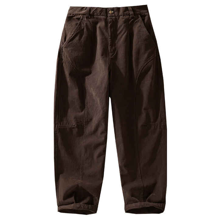 Herren Lockere Cargohose im Utility‑Stil mit verstärkten Kniepaneelen und konischem Bein Echoarchiv