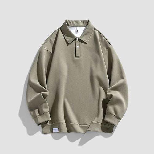 Herren lässiges Poloshirt mit oversized Schnitt und detailverliebtem Kragen Echoarchiv