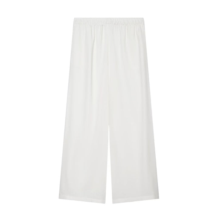 Damen Weite Palazzo-Hose mit elastischem Bund und fließendem Leinenmix Echo Archiv