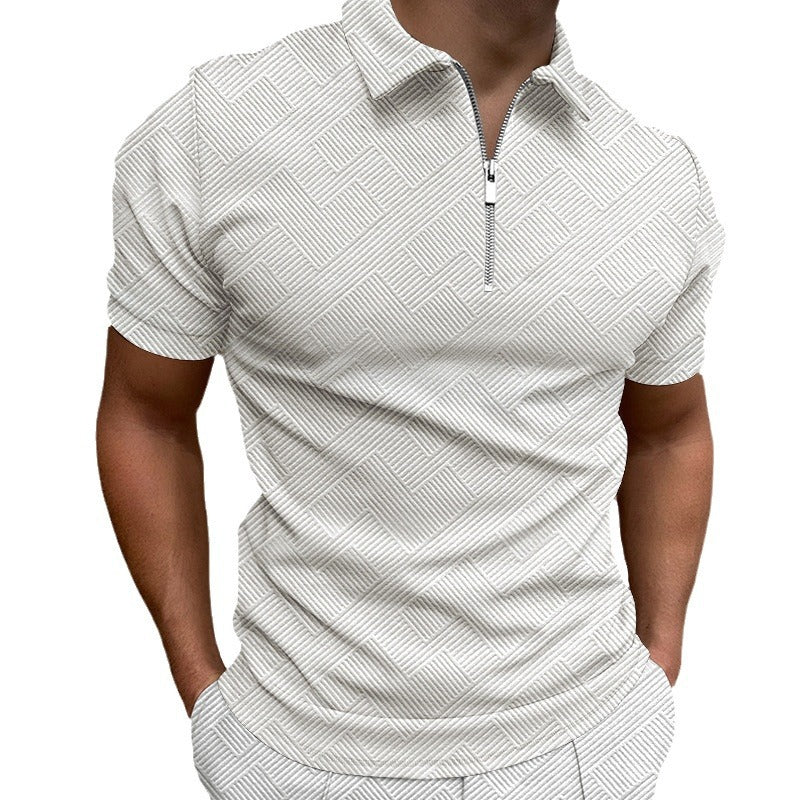 Herren sportliches Polo-Shirt mit Reißverschluss Echoarchiv