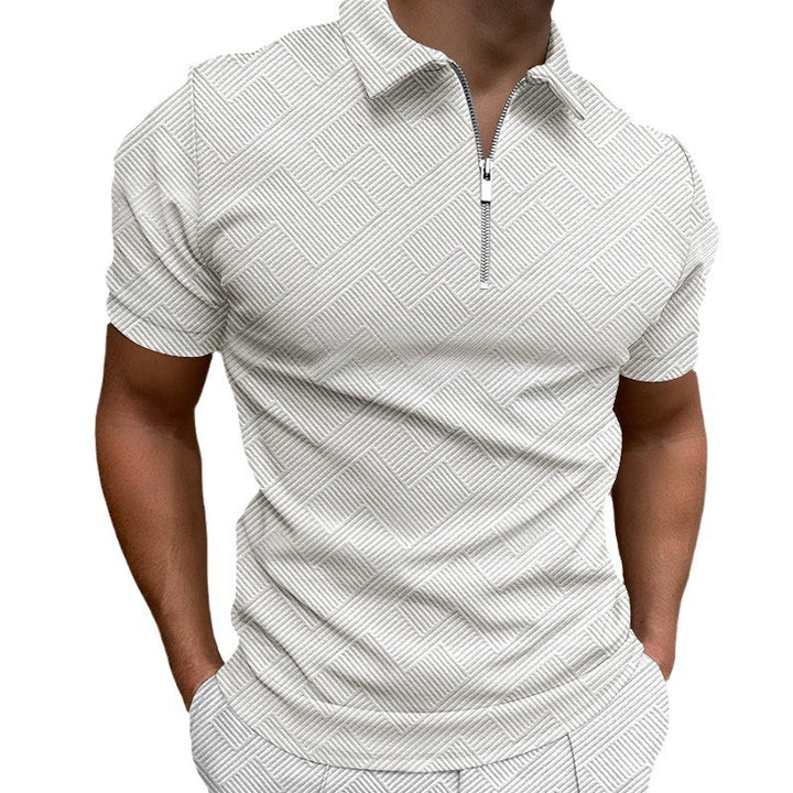 Herren sportliches Polo-Shirt mit Reißverschluss Echoarchiv
