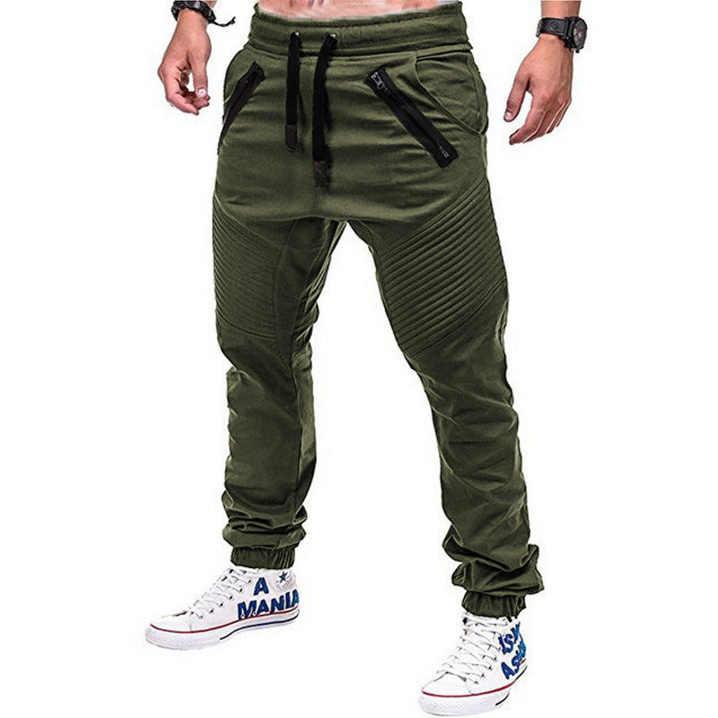 Herren modische Jogginghose mit Reißverschluss und elastischem Bund Echoarchiv