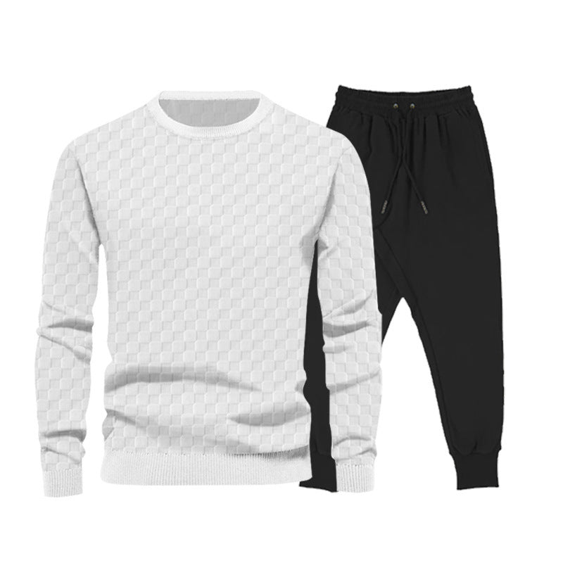 Herren Sportliches Komplettset mit strukturiertem Pullover und Jogginghose Echoarchiv