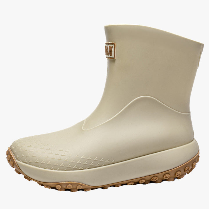 Unisex Wasserdichte Kurz-Gummistiefel mit rutschfester Noppenlaufsohle und wärmeisolierender Innensohle Echoarhiv