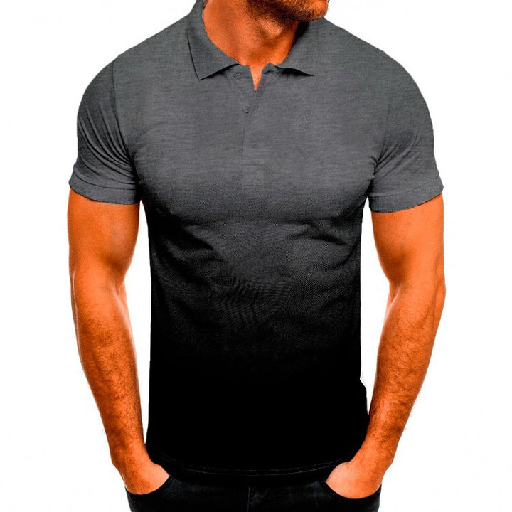 Herren Poloshirt mit modernem Farbverlauf und atmungsaktivem Schnitt Echoarchiv