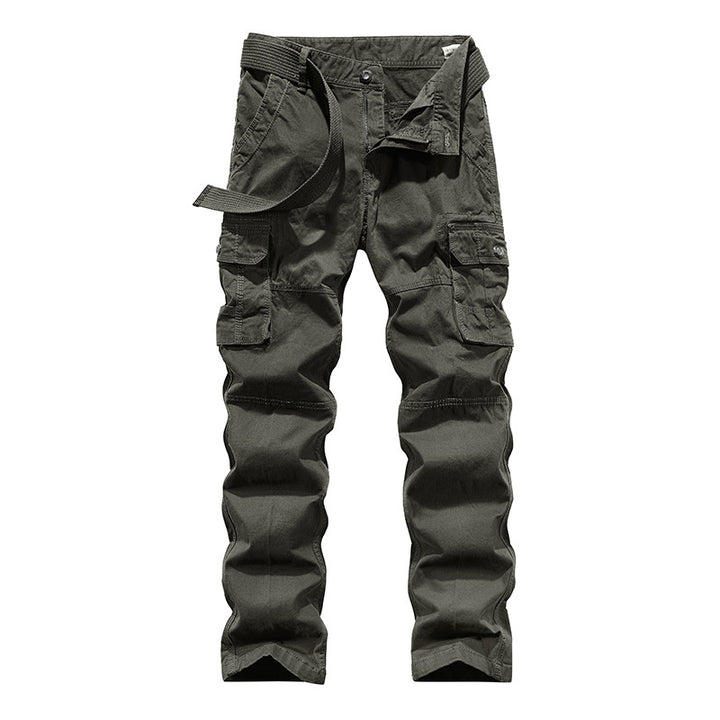 Herren Multifunktionale Canvas‑Cargo‑Hose mit Kniefalten und Mehrfach‑Taschen Echo Archiv