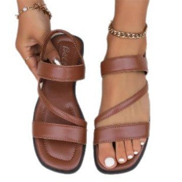 Damen Komfortable Riemchen-Sandalen mit gepolsterter Fußbettgestaltung Echoarchiv
