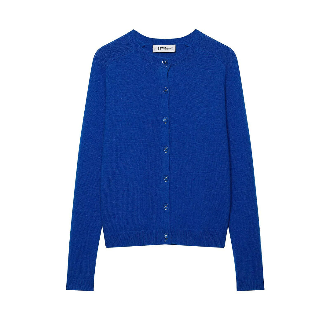 Damen Feinstrick-Cardigan mit Rundhalsausschnitt und durchgehender Knopfleiste Echoarchiv