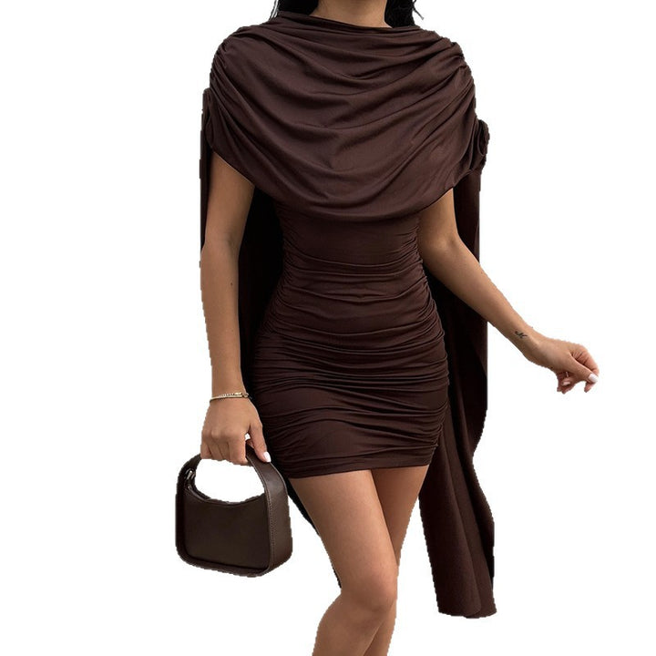 Damen Minikleid mit drapiertem Cape Echo Archiv