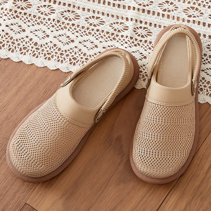 Damen nan atmungsaktive Netzgewebe Clog-Slipper mit elastischem Fersenriemen und dämpfender EVA-Sohle Echo Archiv