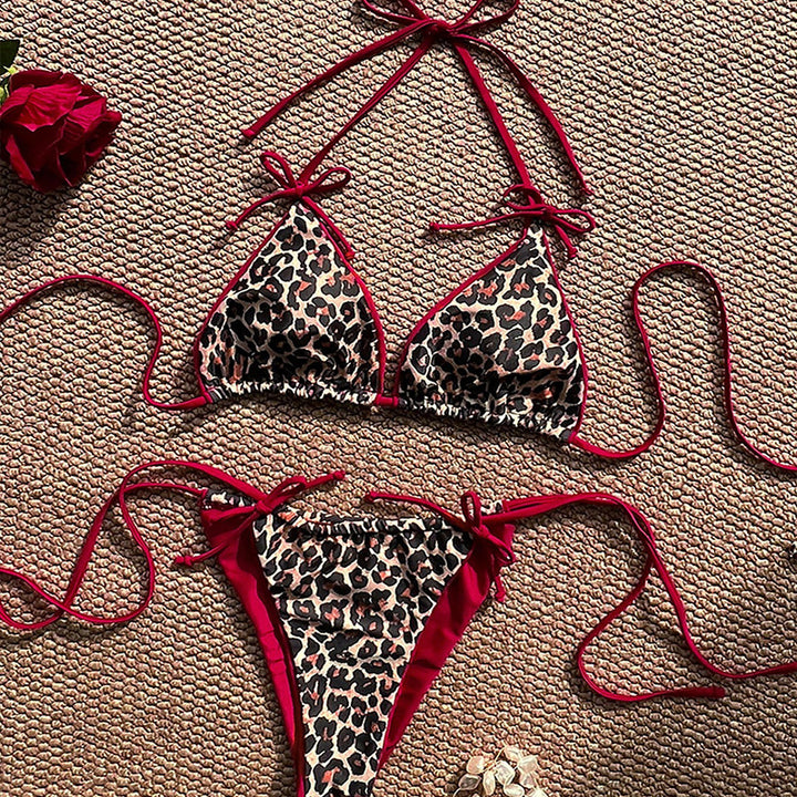 Damen Triangel-Bikini mit verspieltem Animal-Print Echo Archiv