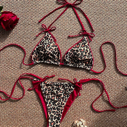 Damen Triangel-Bikini mit verspieltem Animal-Print Echo Archiv
