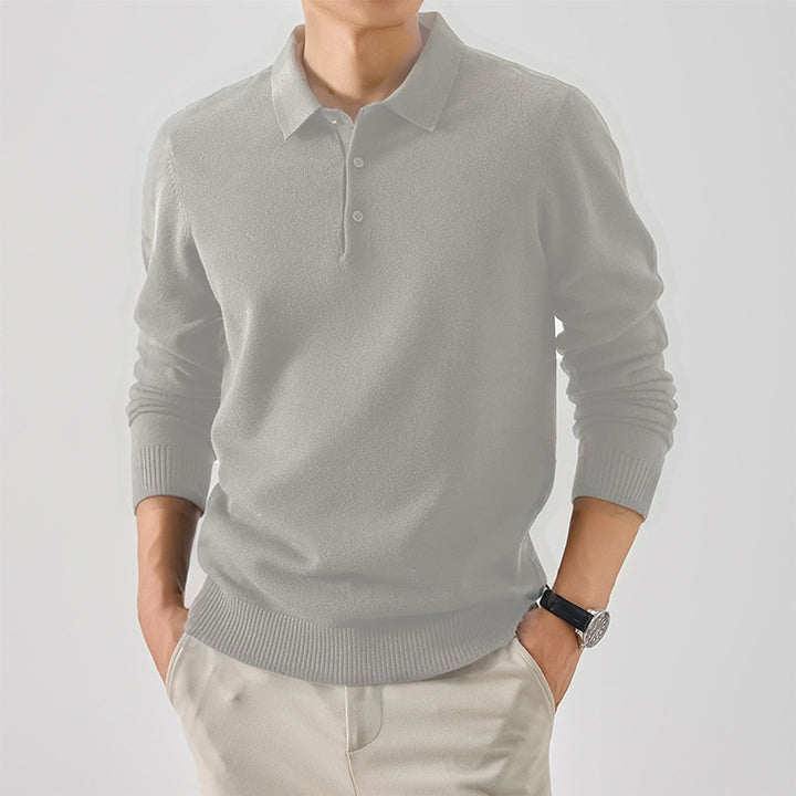 Herren eleganter Polokollektion Pullover aus feiner Baumwolle Echoarchiv