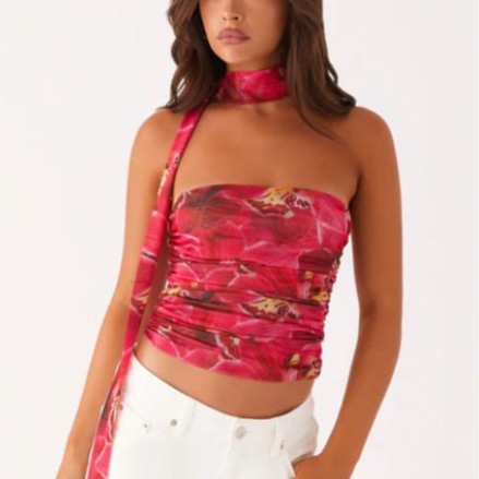 Damen Bandeau-Top mit raffinierten Bindebändern Echo Archiv