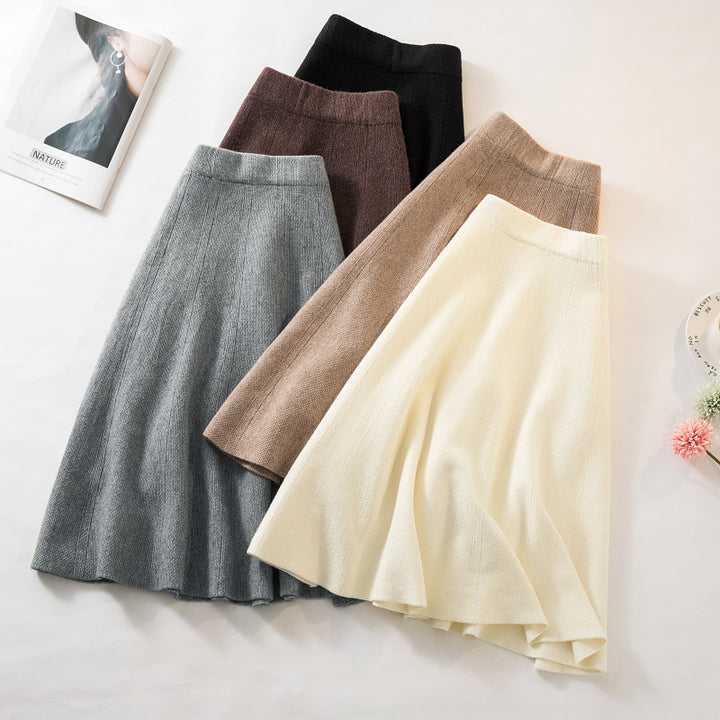 Damen Eleganter, schwingender Midi-Rock Echo Archiv