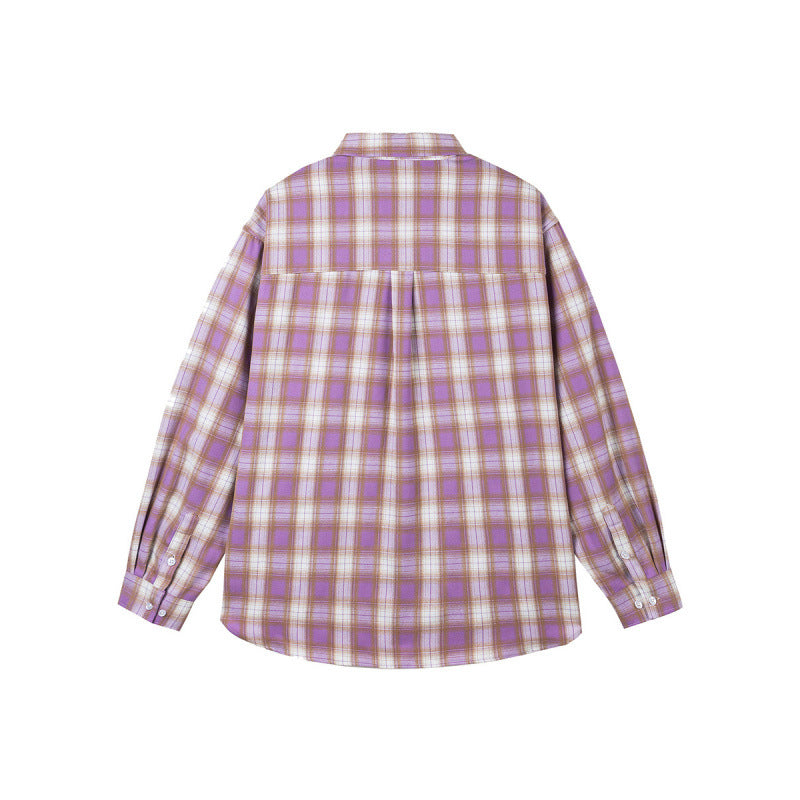 Damen Oversize-Karo-Hemd mit Longline-Schnitt, Brusttasche und abgerundetem Saum Echo Archiv