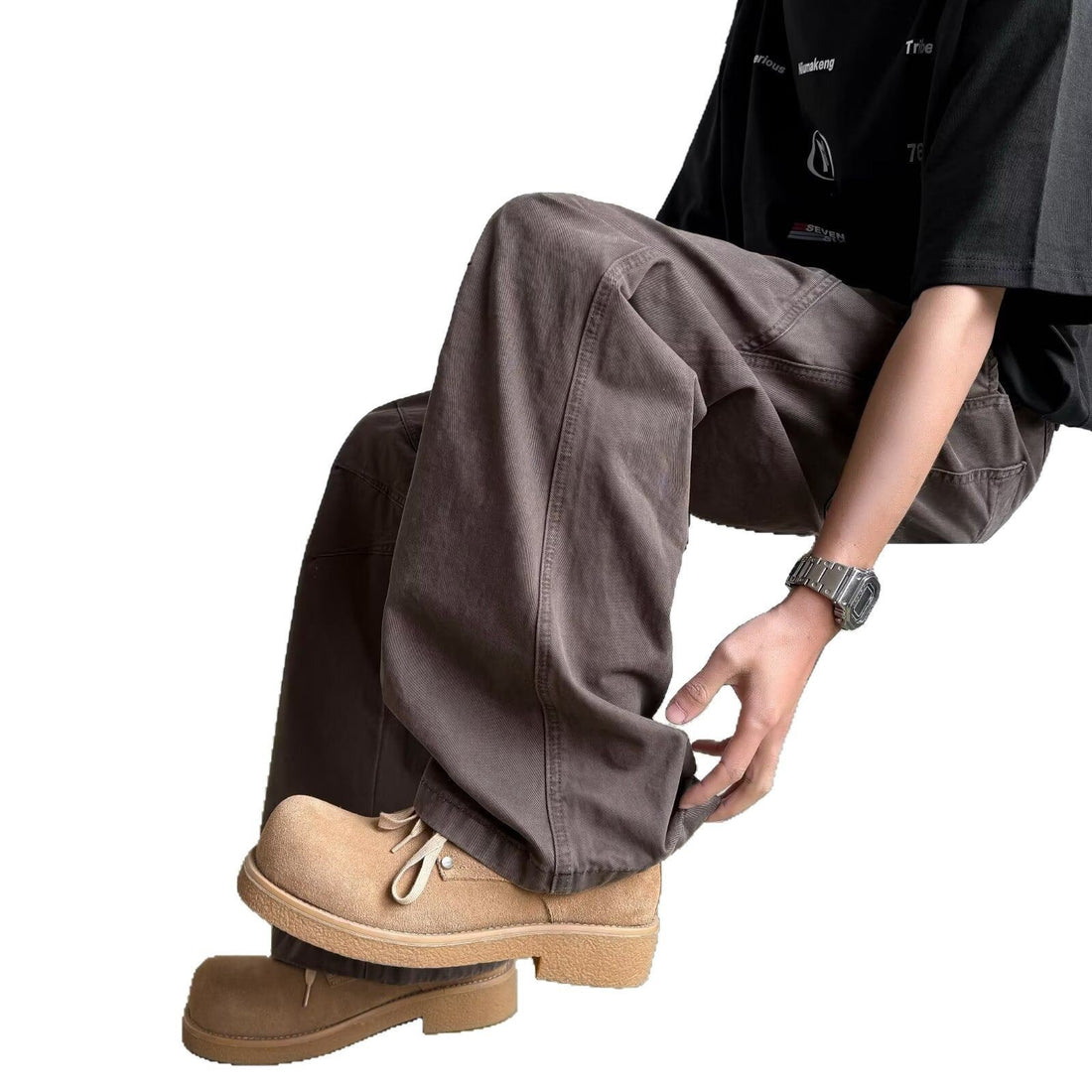 Herren Lässige und bequeme weite Cargo-Hose Echo Archiv
