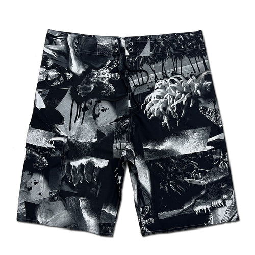Herren Surf-Shorts mit kreativem Grafikdesign und elastischem Bund Echoarchiv