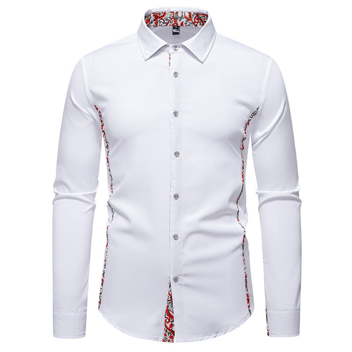 Herren Elegantes Hemd mit kreativem Floral-Muster und modernen Akzenten Echoarchiv