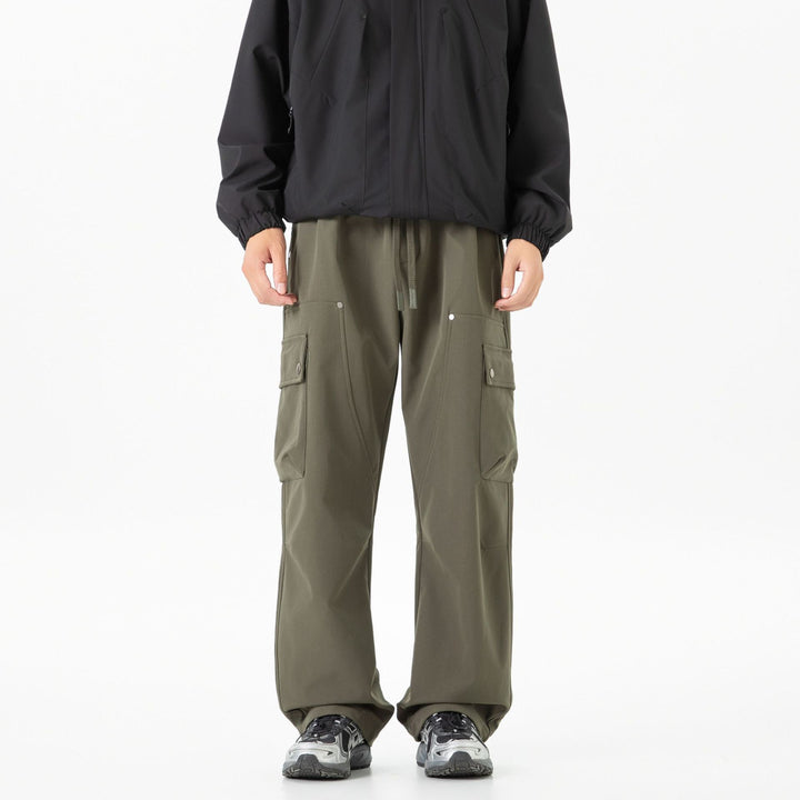 Damen Weite Cargo-Shorts mit elastischem Tunnelzugbund und Multifachtaschen Echo Archiv