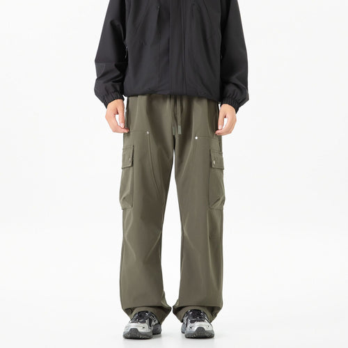 Damen Weite Cargo-Shorts mit elastischem Tunnelzugbund und Multifachtaschen Echo Archiv