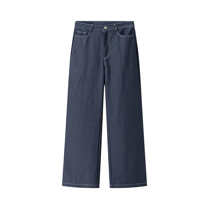Damen weite Highwaist-Denimhose mit geradem Bein und Five-Pocket-Detail – Dénora