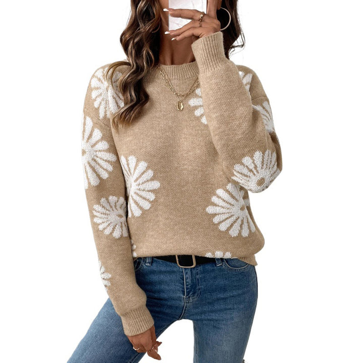 Damen Lässiger Pullover mit Blumenmuster Echo Archiv