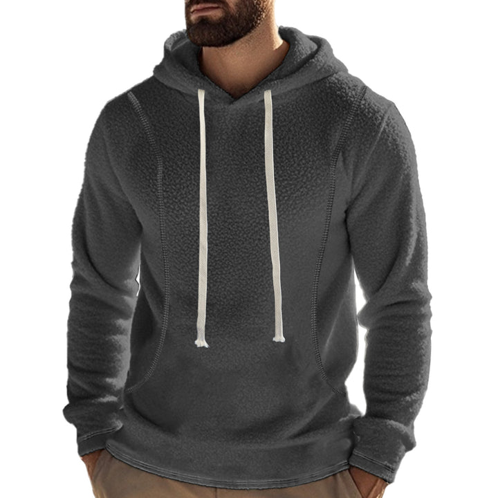 Herren Fleece Kapuzenpullover mit elastischen Bündchen und praktischen Taschen Echoarchiv