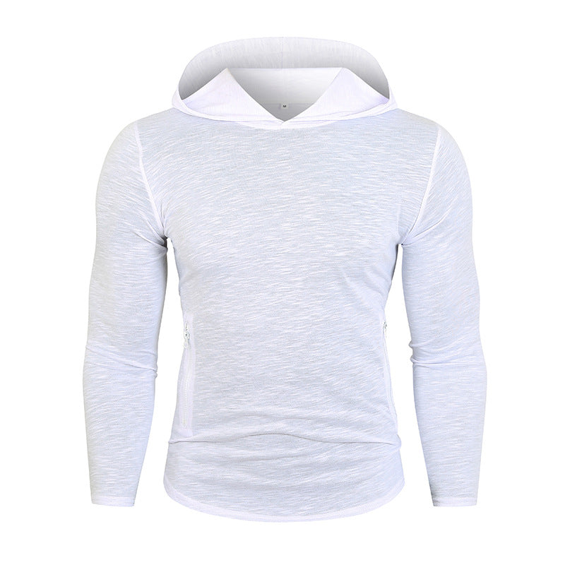 Herren Sportlicher Kapuzenpullover mit funktionalen Reißverschlusstaschen Echoarchiv