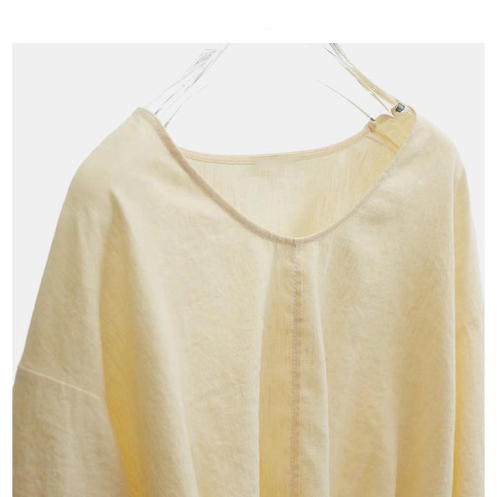Damen Luftige und bequeme Leinenbluse Echoarchiv