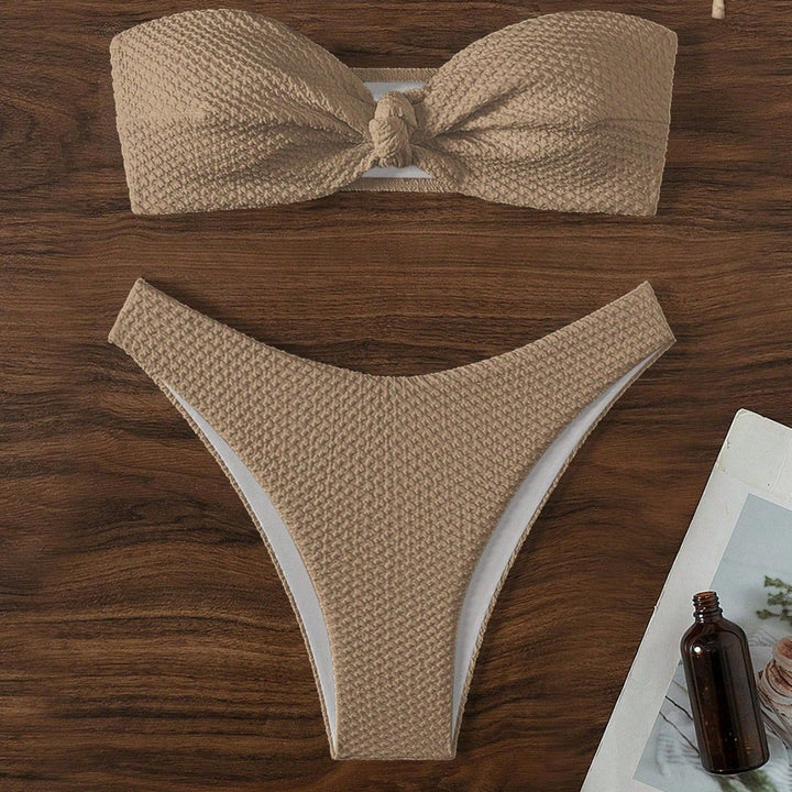 Damen Bandeau-Bikini mit strukturiertem Material Echo Archiv