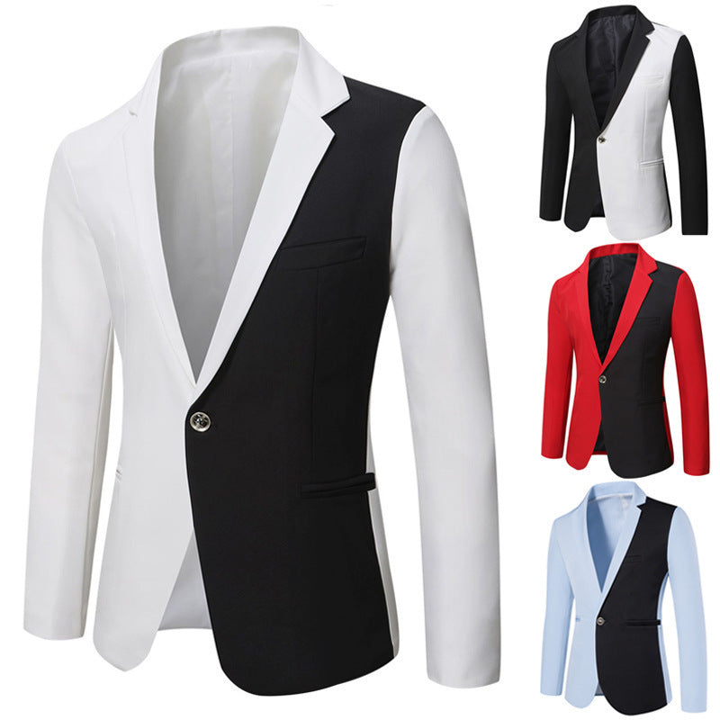 Herren Zweifarbiger Blazer mit modernem Schnitt und Taschen Echoarchiv