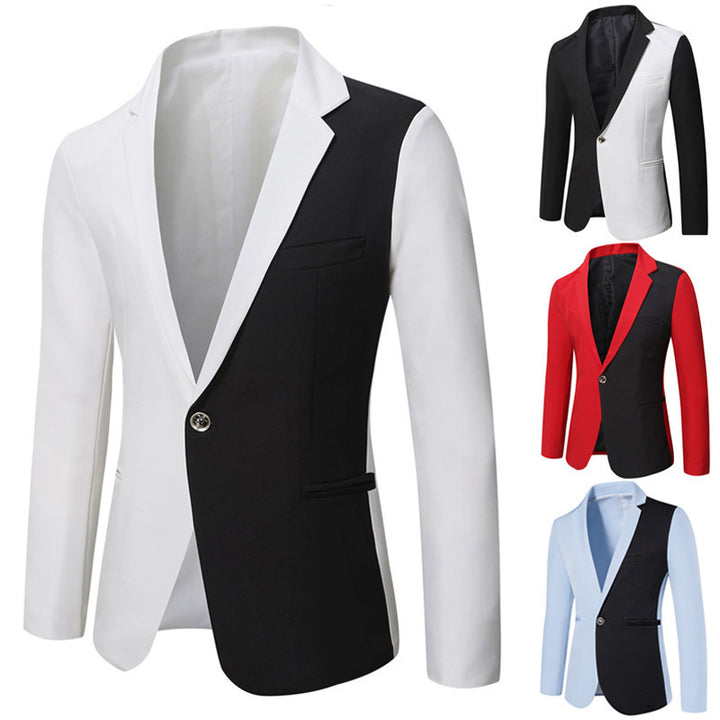 Herren Zweifarbiger Blazer mit modernem Schnitt und Taschen Echoarchiv