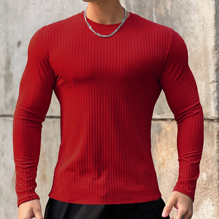 Herren Langarm Shirt mit feiner Rippenstruktur Echoarchiv