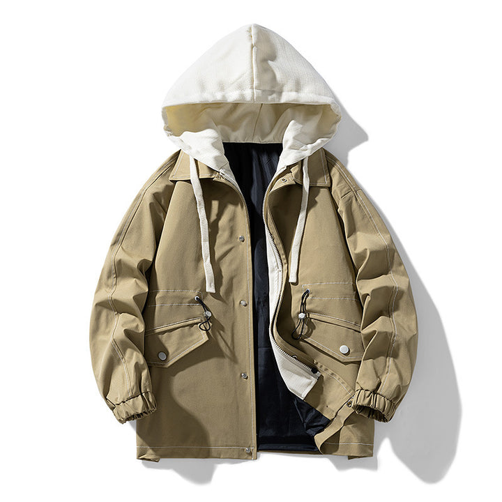Herren Utility-Fieldjacke mit Kontrastkapuze, verstellbarem Saum und großen Pattentaschen Echo Archiv