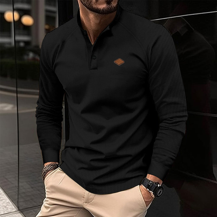 Herren Langarm-Polohemd mit modernem Design und atmungsaktiven Eigenschaften Echoarchiv