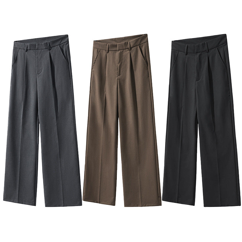 Herren Weite High-Waist Anzughose mit Bügelfalte und Bundfalte Echo Archiv