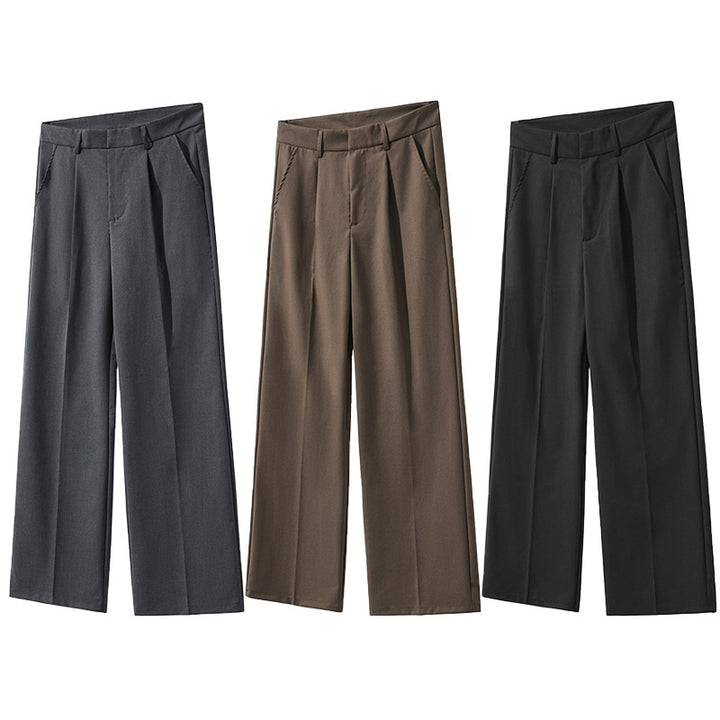 Herren Weite High-Waist Anzughose mit Bügelfalte und Bundfalte Echo Archiv