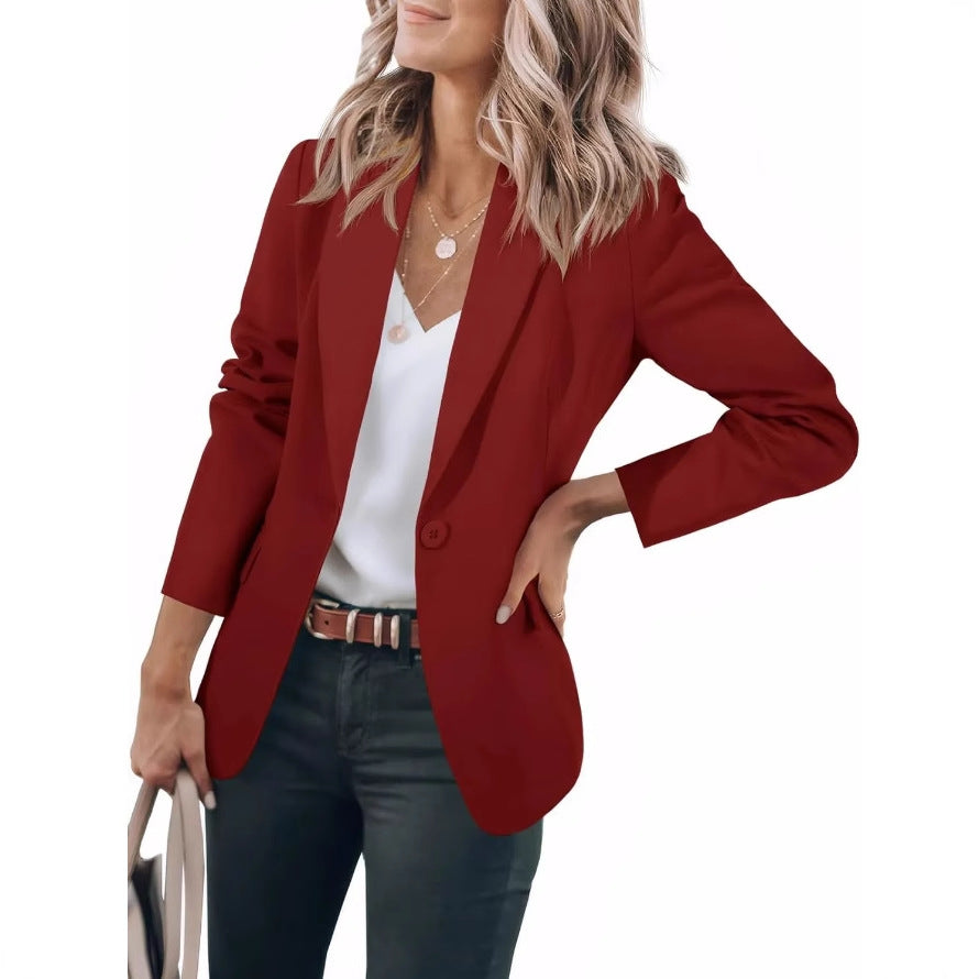 Damen Lässiger Blazer mit Elegantem Schnitt und Praktischen Taschen Echoarchiv