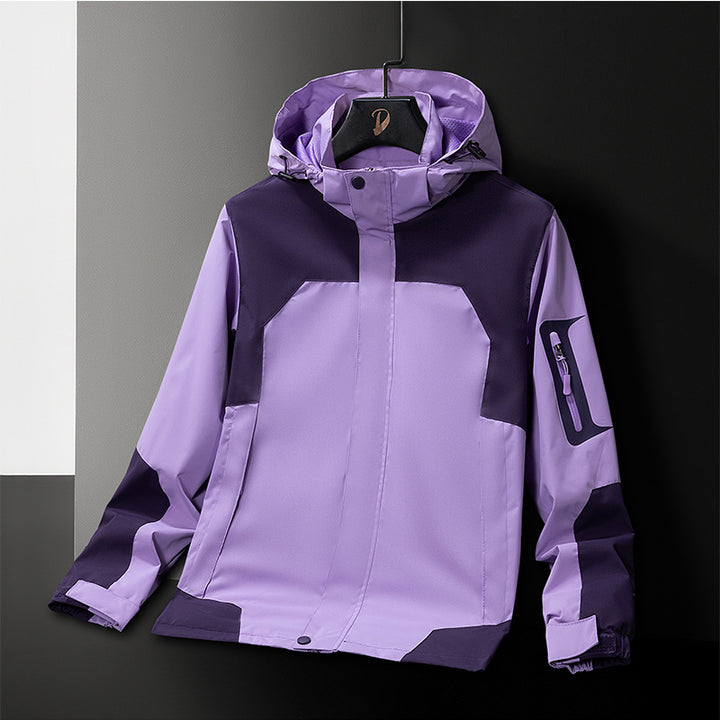 Herren Technische Softshell-Outdoorjacke mit Kapuze wasserabweisender Membran und Ärmeltasche Echoarchiv