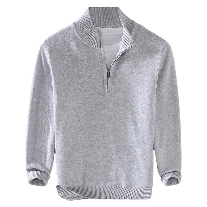 Herren Pullover mit modernem Stehkragen und Reißverschluss Echoarchiv