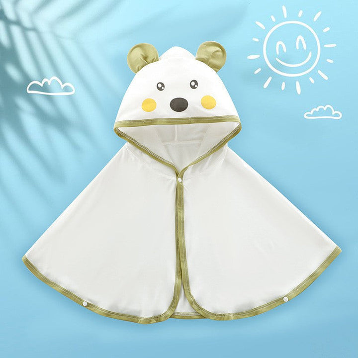 Unisex nan weiches Kapuzenponcho für Babys mit Bärenohren und drapiertem Badeponcho aus Mikrofaser Echo Archiv