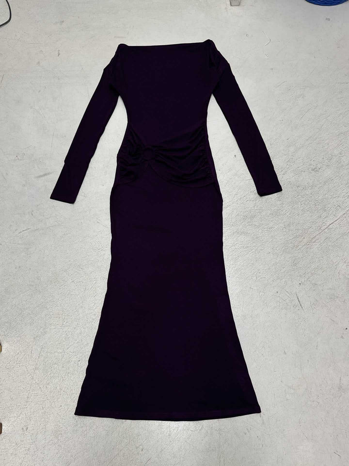 Damen Off-Shoulder Maxikleid mit taillierter Wickeloptik und Raffung Echo Archiv
