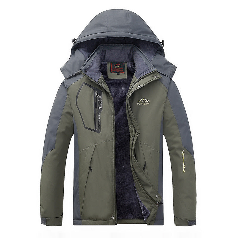 Herren technischer Outdoor-Parka mit Teddyfleece-Innenfutter, verschweißter Außenhülle und Multifunktionstaschen Echoarchiv