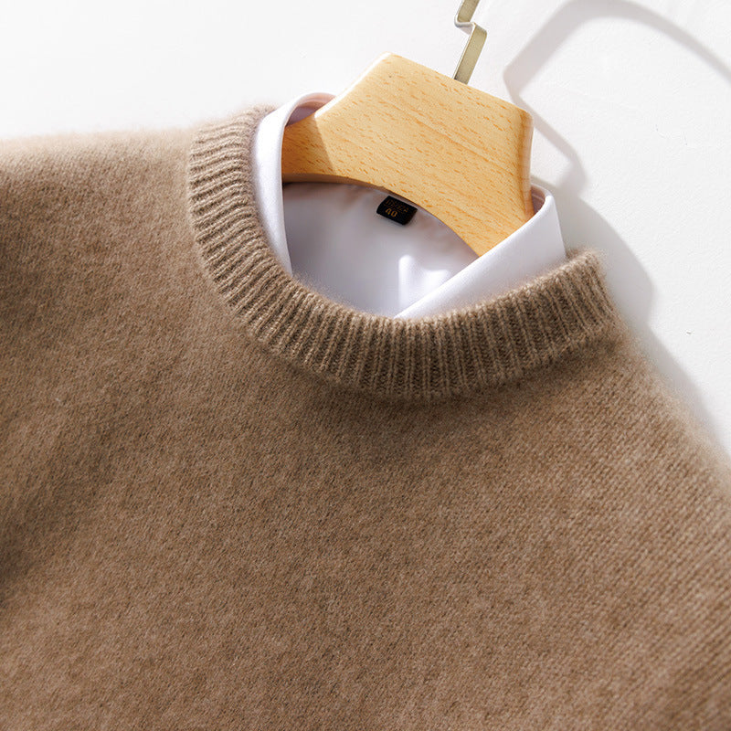 Herren Feiner Stehkragenpullover aus Kaschmir‑Blend mit gerippten Abschlüssen und schlanker Silhouette Echoarchiv