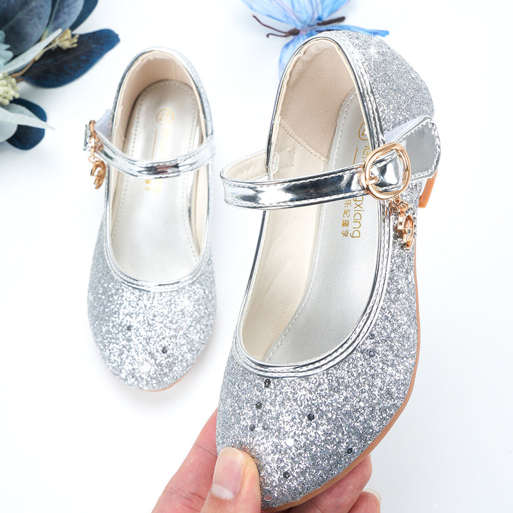 Mädchen Glitzernde Ballerinas mit verstellbarem Riemen und Schmuckdetails Echo Archiv