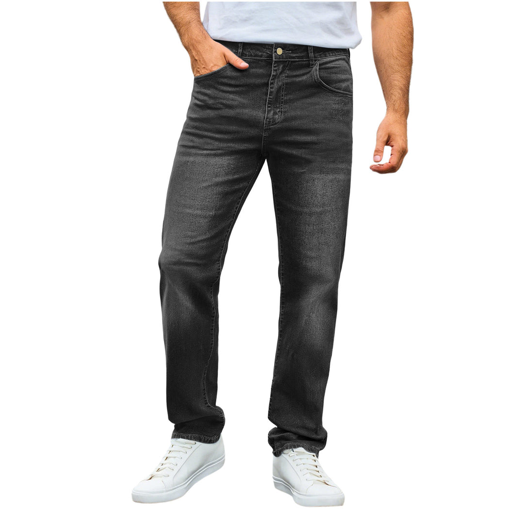Herren nan lässige Straight-Leg-Jeans mit mittlerer Bundhöhe und Komfortstretch Echo Archiv