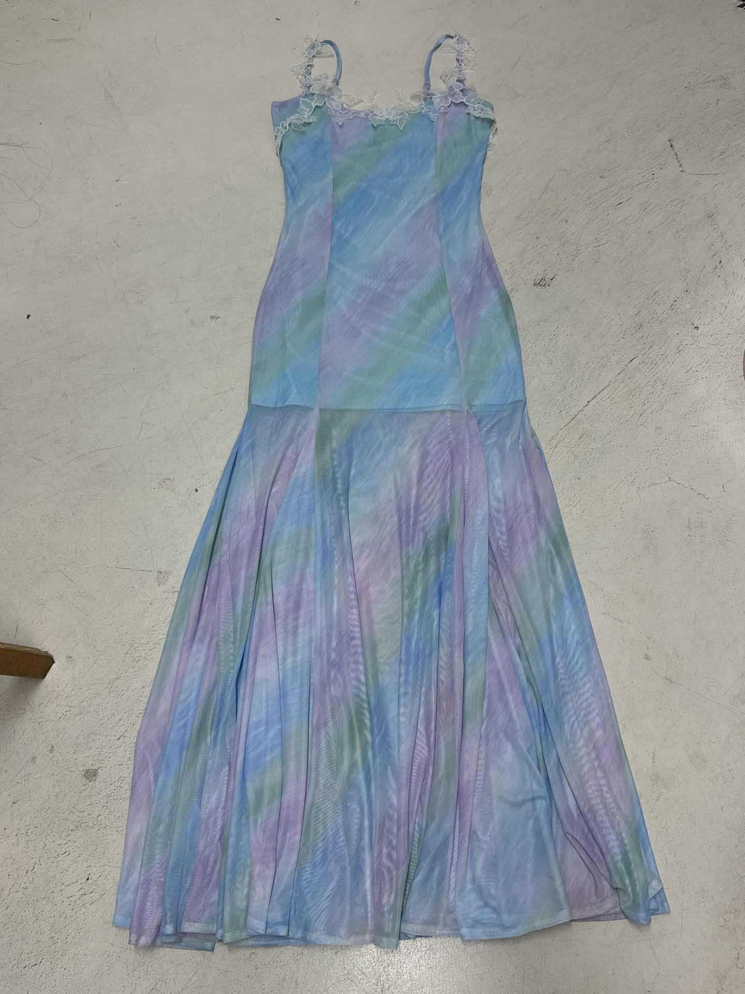Damen Maxikleid mit romantischer Spitzenborte und schwingendem Saum Echo Archiv